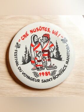 Vintage Festival du Voyageur 1981 Saint Boniface Manitoba Collector Button Pin